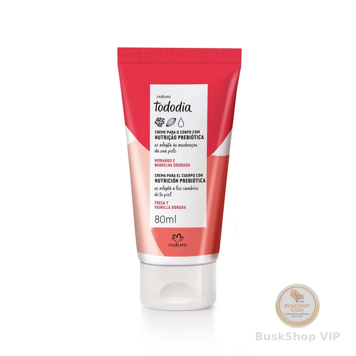 Creme Desodorante Nutritivo para o Corpo Tododia Morango e Baunilha Dourada