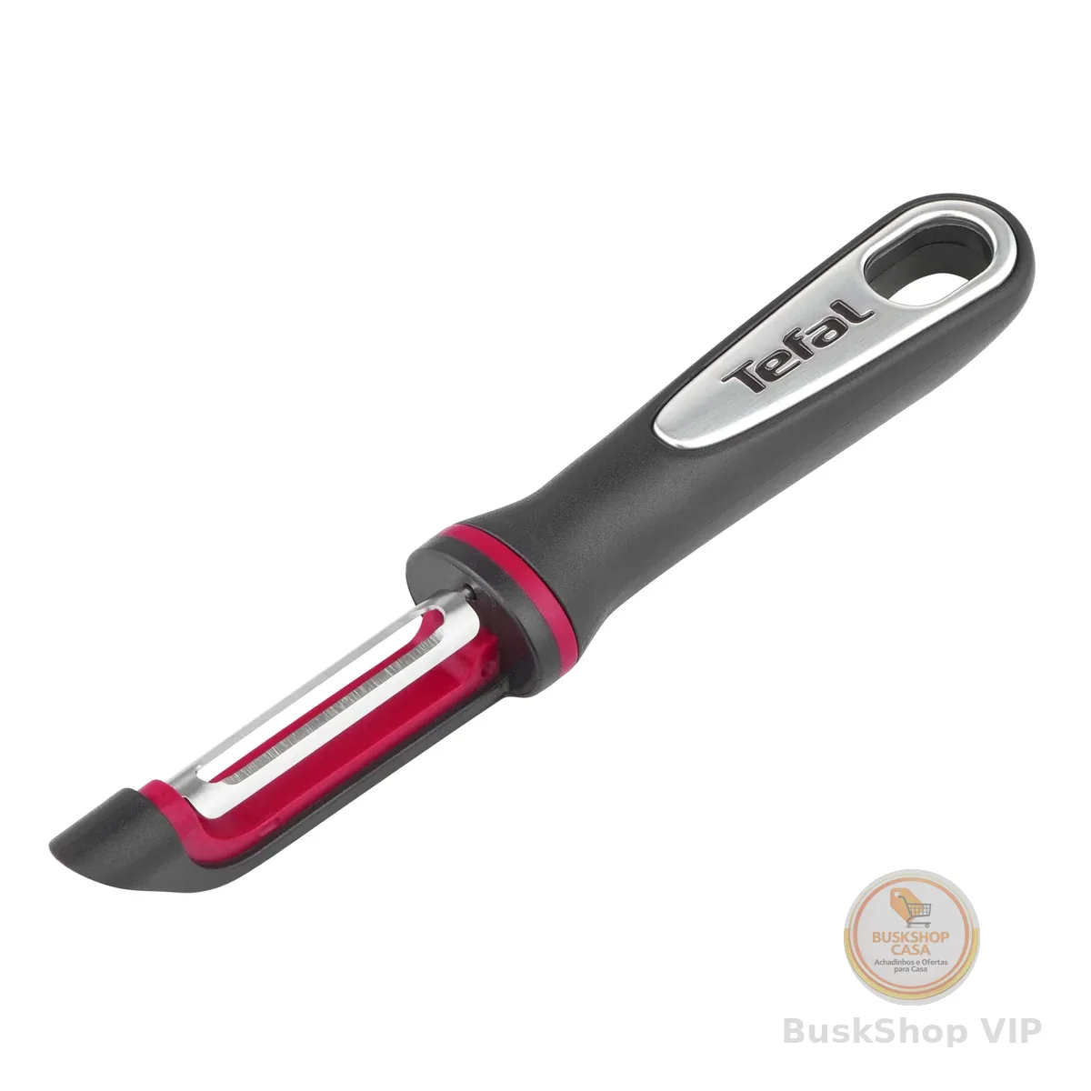 Descascador Tefal Ingenio com Lâmina Curvada de Aço, Pega Firme e Confortável, Anel de Silicone Antideslizante, Capa Protetora e Compatível com Lava-Louças.