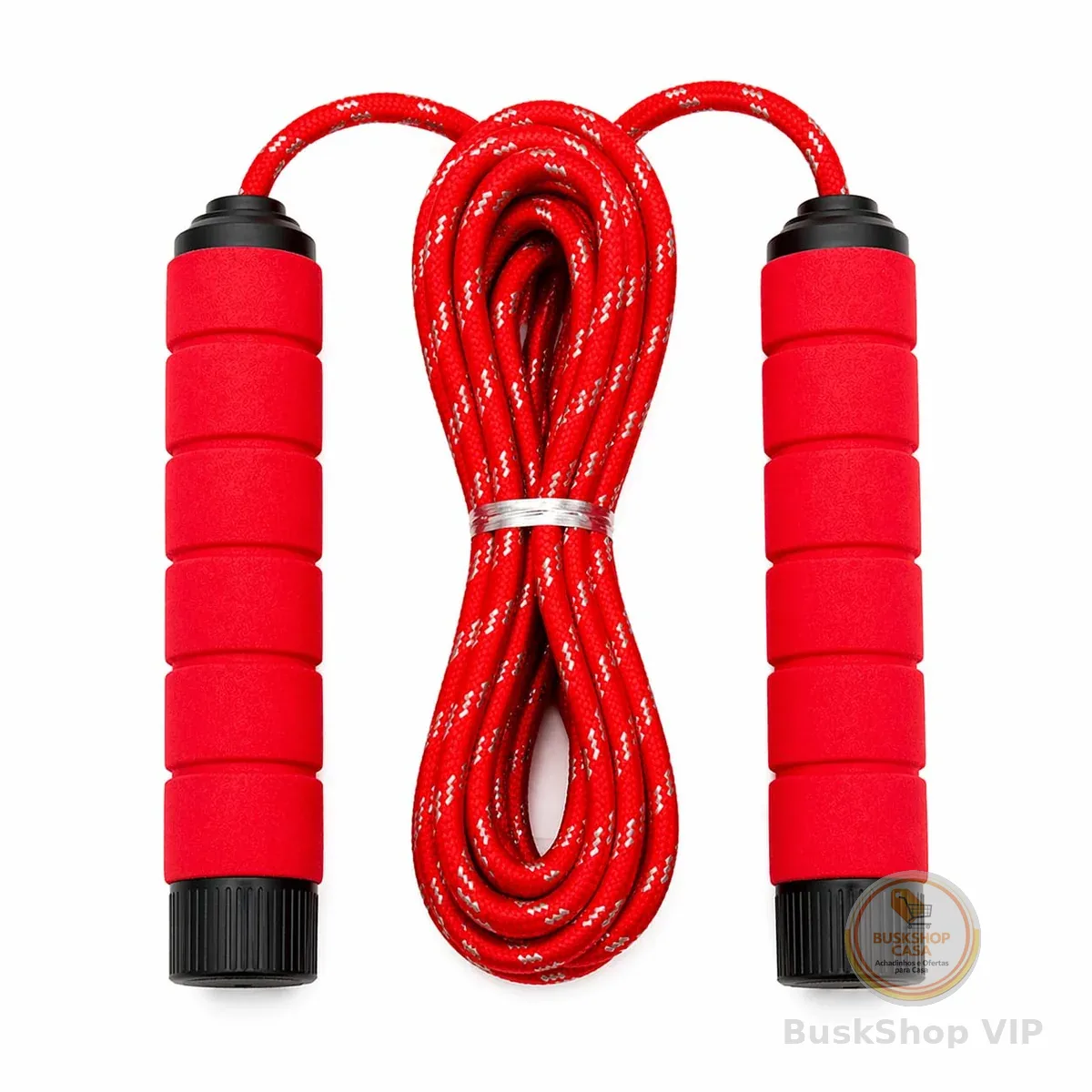 Corda de Pular Profissional para Exercícios – Ajustável, Pegadores Antiderrapantes, Ideal para Treino, Crossfit, Academia e Queima de Calorias. Sortidas Azul/Vermelha.