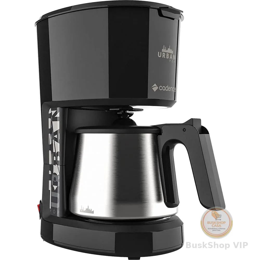 Cafeteira Urban Pop Preto/Inox, 110V, Cadence