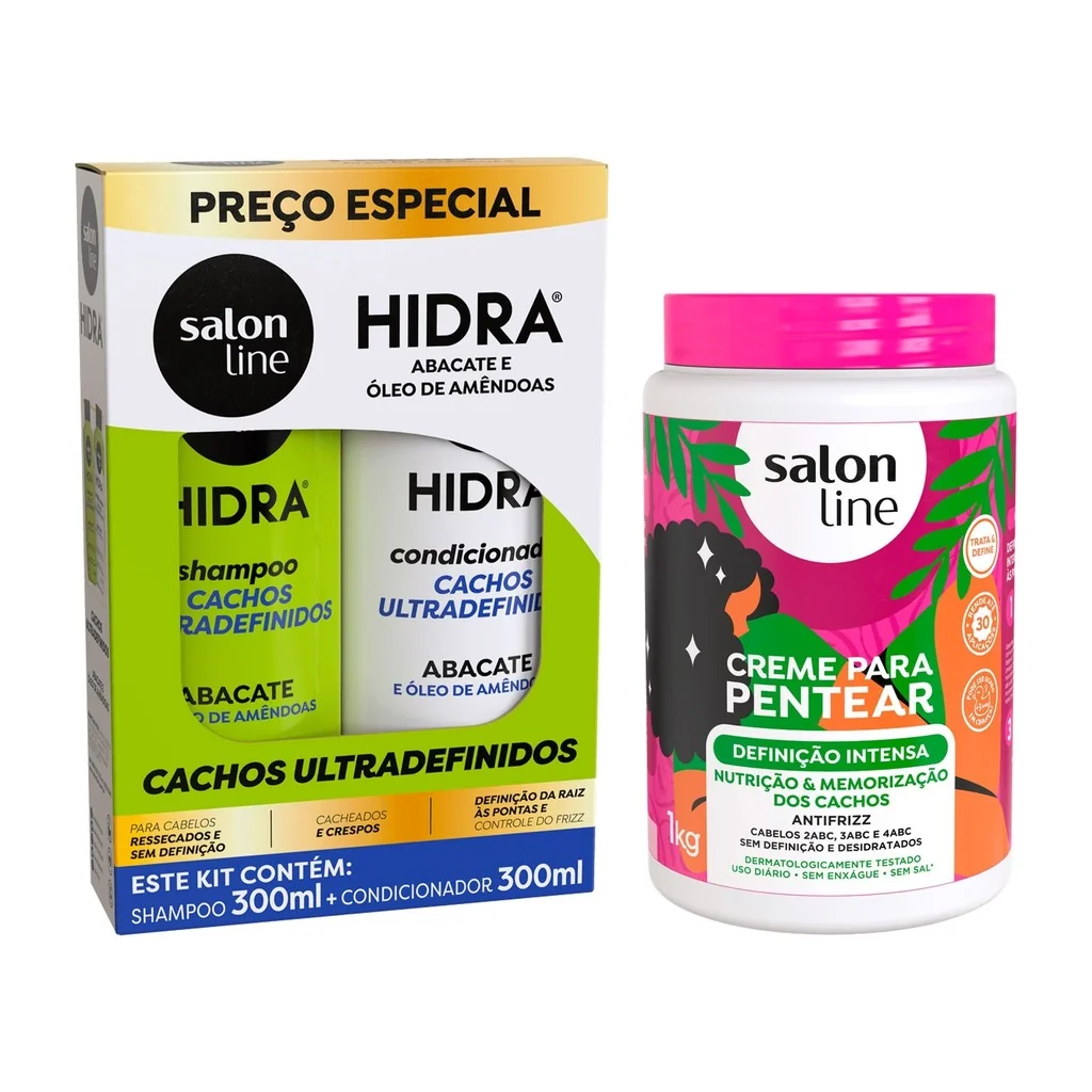 Kit Hidra Cachos Ultra Definidos + Creme de Pentear Definição Intensa