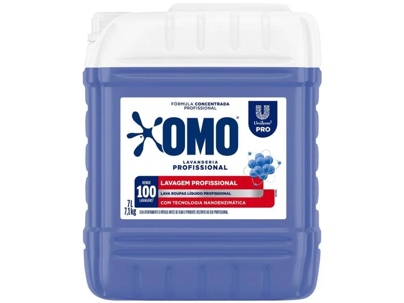 Omo Lava Roupas Líquido Lavanderia Profissional 7L