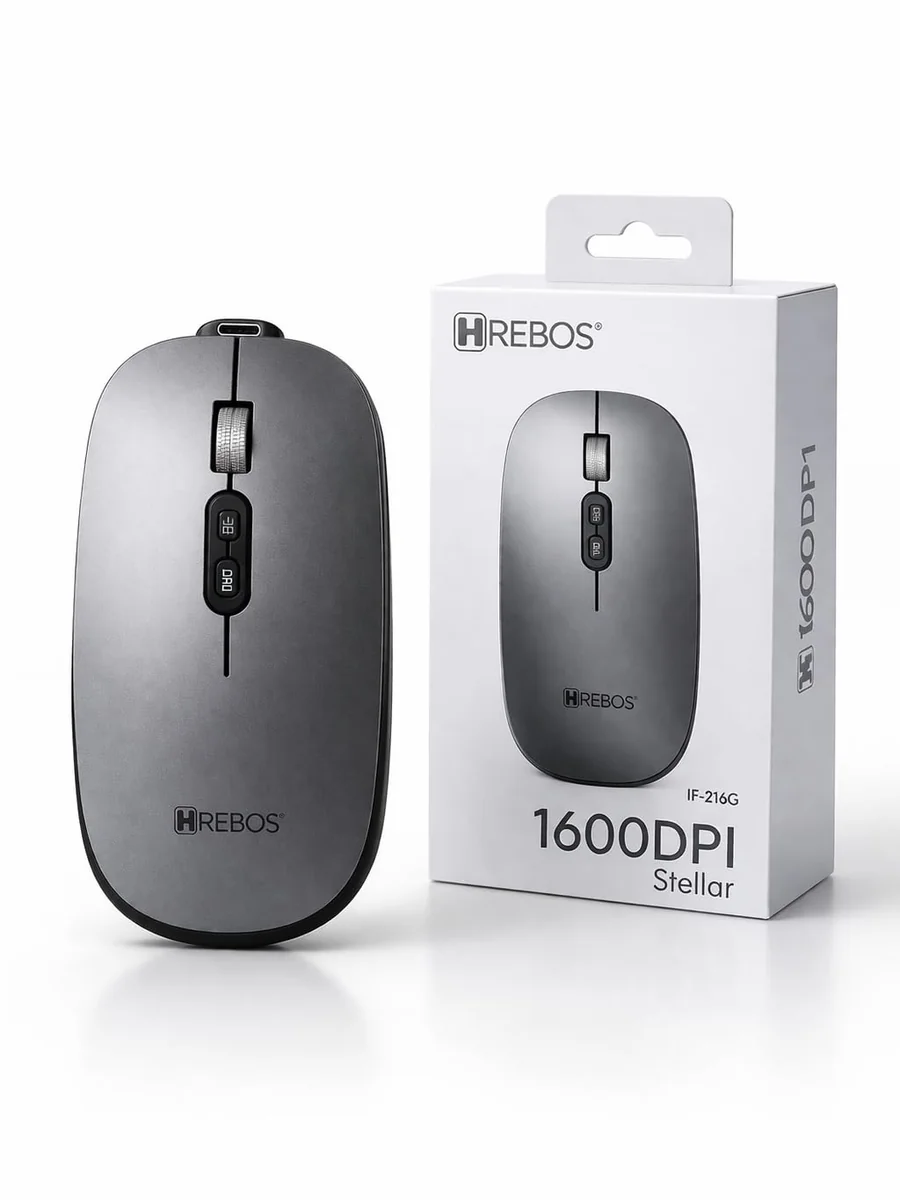 Mouse Sem Fio Bluetooth, Recarregável, Ergonômico, Ultra Fino Bluetooth USB-C DPI Ajustável 1600 Compacto, Silencioso para Notebook, PC, Mac, Trabalho, Escritório, Profissional