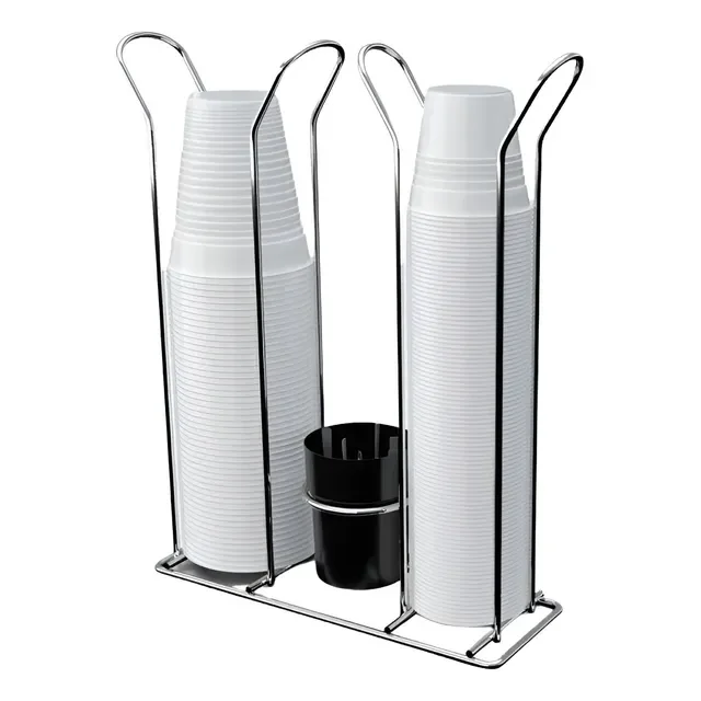 Porta Copos Descartáveis 80ml/200ml Organizador Cromado