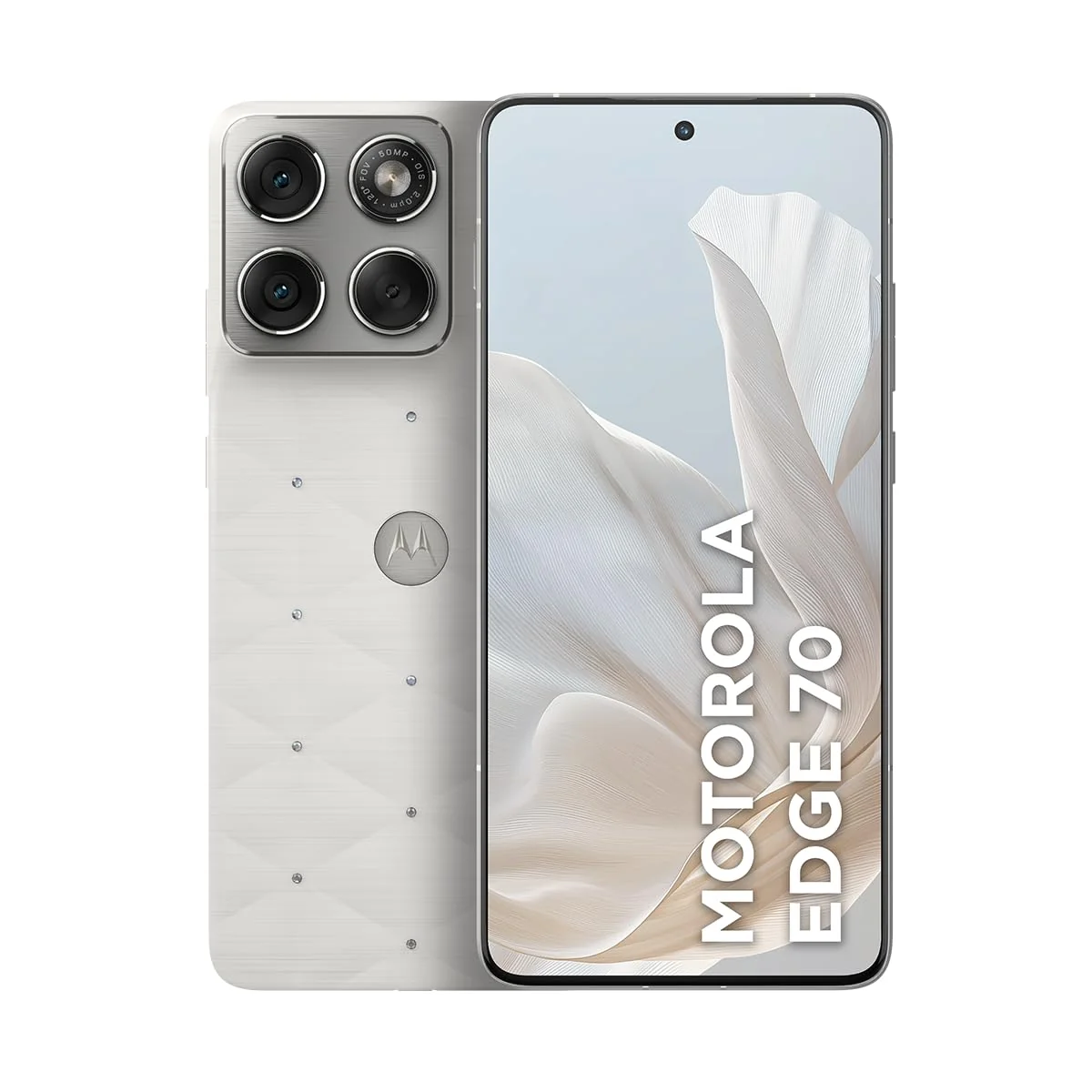 Smartphone Motorola Edge 70 5G Crystals by Swarovski - 512GB 24GB (12GB RAM + 12GB RAM Boost), Ultrafino, 3 cameras 50MP e tela extreme Amoled 120hz - Cloud Dancer