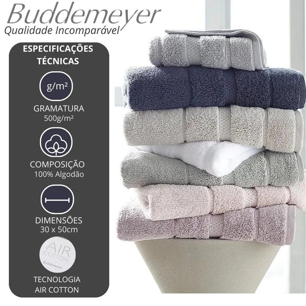 Toalha de Mão Lavabo Buddemeyer Vision Dual Air Cotton 30x50cm