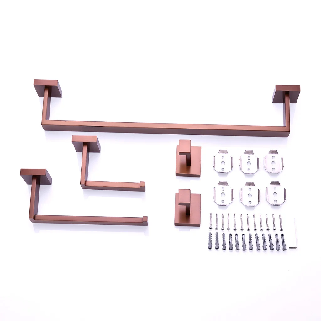 Kit Banheiro 4pçs Luxo Rose Escovado 60cm - REFERÊNCIA