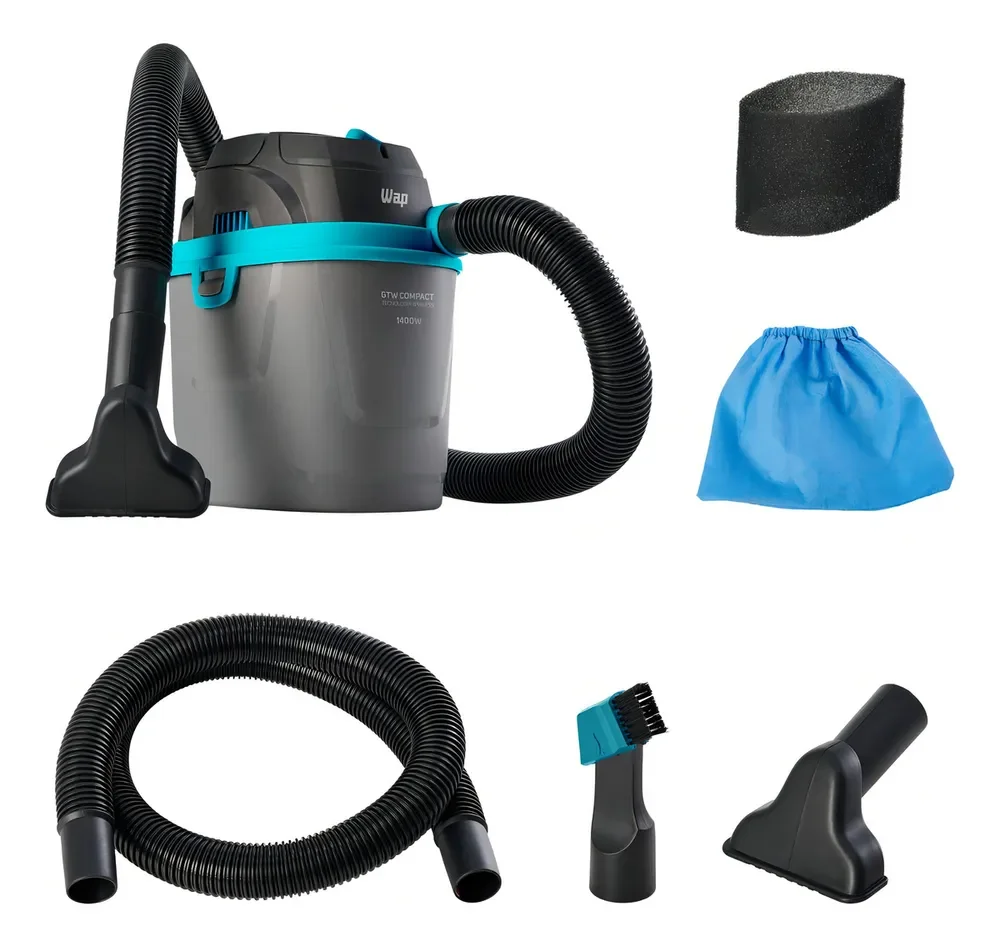 Aspirador De Pó E Líquido Portátil Wap Gtw Compact 1400w 5,5L 127V
