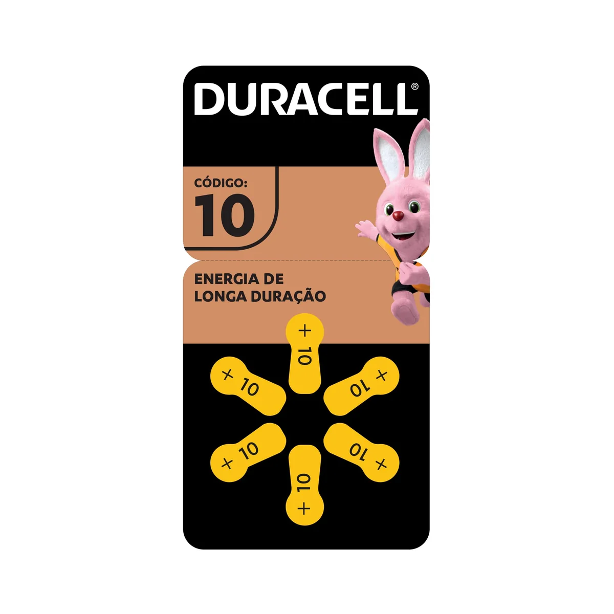 Duracell Pilhas Auditivas Nº 10 Pack 6 Unidades – Alta Performance para Aparelhos Auditivos