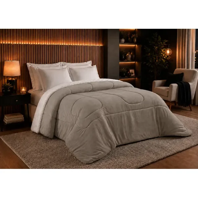 Coberdrom Queen Dupla Face Sherpa Manta Soft Aveludado