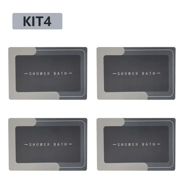 Kit4 Tapetes Para Banheiro Tapete Mágico Ultra  Para Absorçã