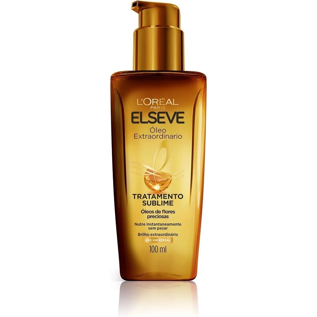 ELSÉVE Óleo Capilar L'Oréal Paris Elseve Óleo Extraordinário 100Ml - Leave In Anti Frizz Protetor Térmico Tratamento Reconstrutor Para Todos Os Tipos De Cabelo