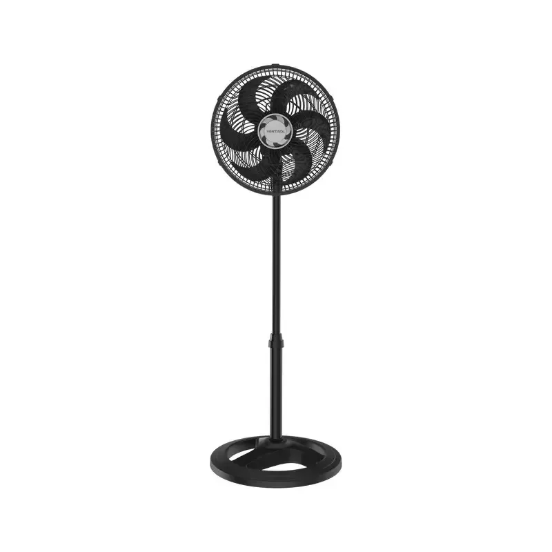 Ventilador Oscilante De Coluna Ventisol 30cm Turbo 6 Pás Preto 30 Cm 60 Hz 127v Plástico