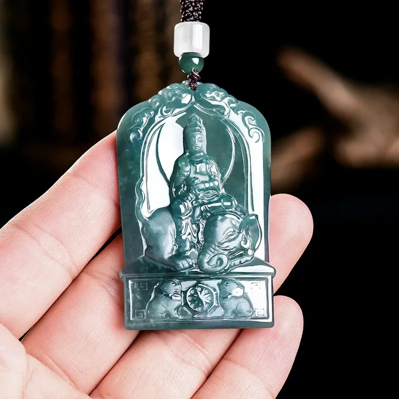 Colar com Pingente de Jadeíta Natural Birmanesa Guanyin, Joia de Designer Vintage de Luxo, Gema de Jade Genuíno, Presentes para Mulheres