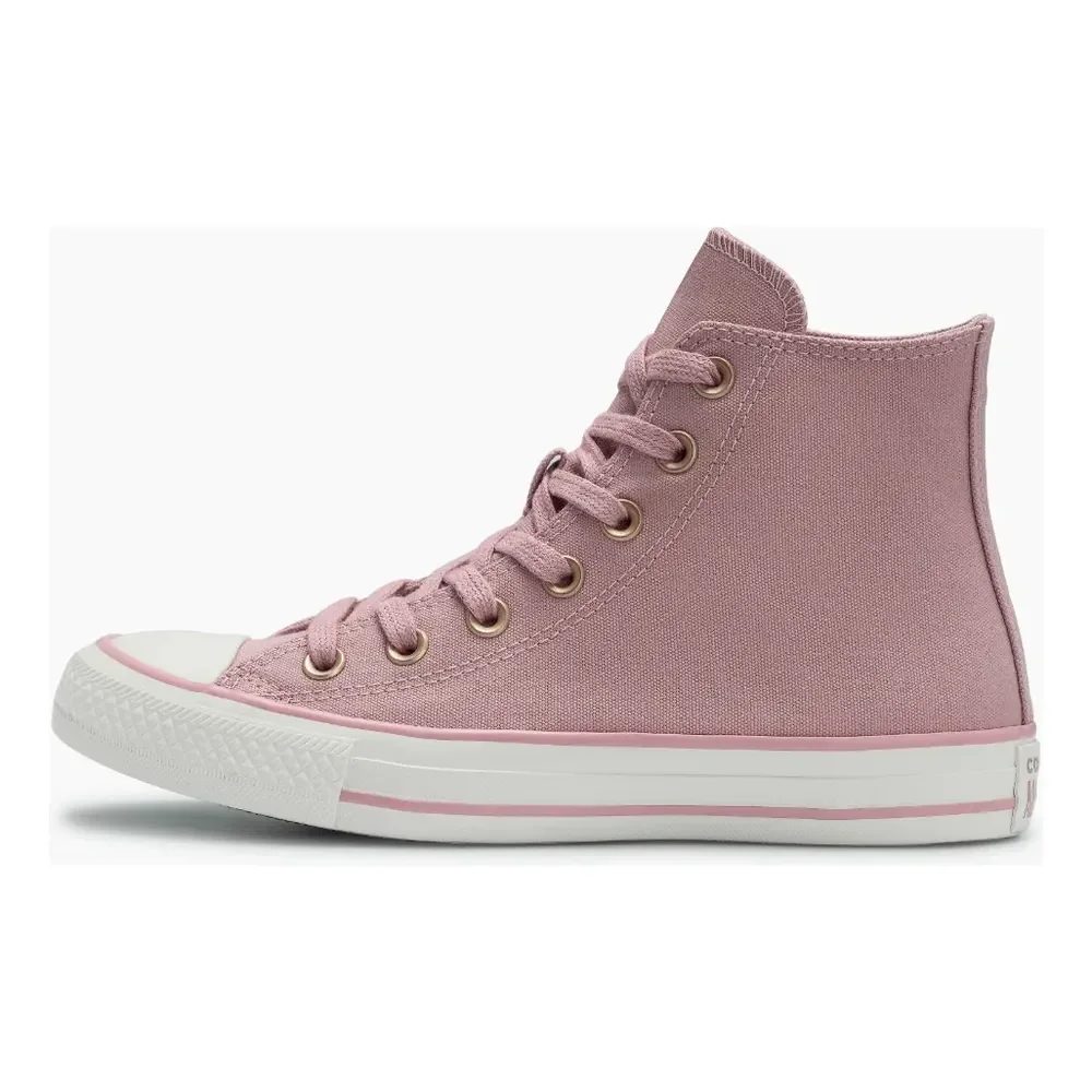 Tênis Chuck Taylor All Star Cano Alto Taylored Lux Converse Rosa Horizonte/amendoa/rosa Horizonte Lisa 39 Br