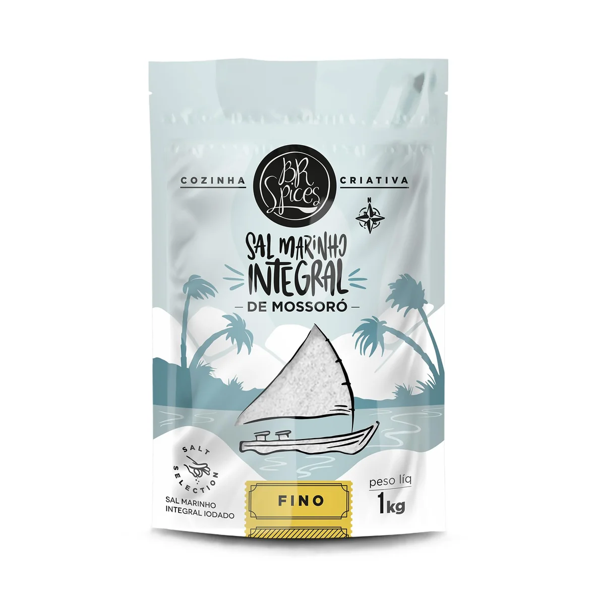 Br Spices Sal Marinho Integral Fino Br Spices Pouch 1Kg