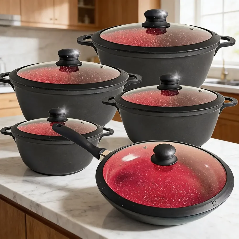 Conjunto Panelas Indução Revestimento Cerâmico Antiaderente