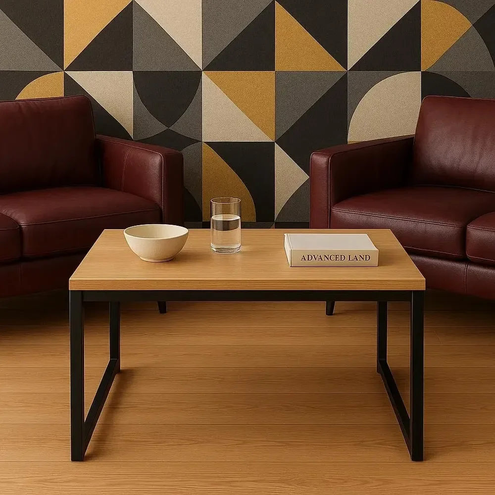 Mesa De Centro Estilo Industrial Para Sala De Espera Mel