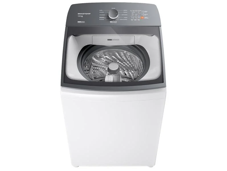 Lavadora de Roupas Brastemp 14kg Cesto Inox ​12 Programas de Lavagem Branca BWJ14ABANA