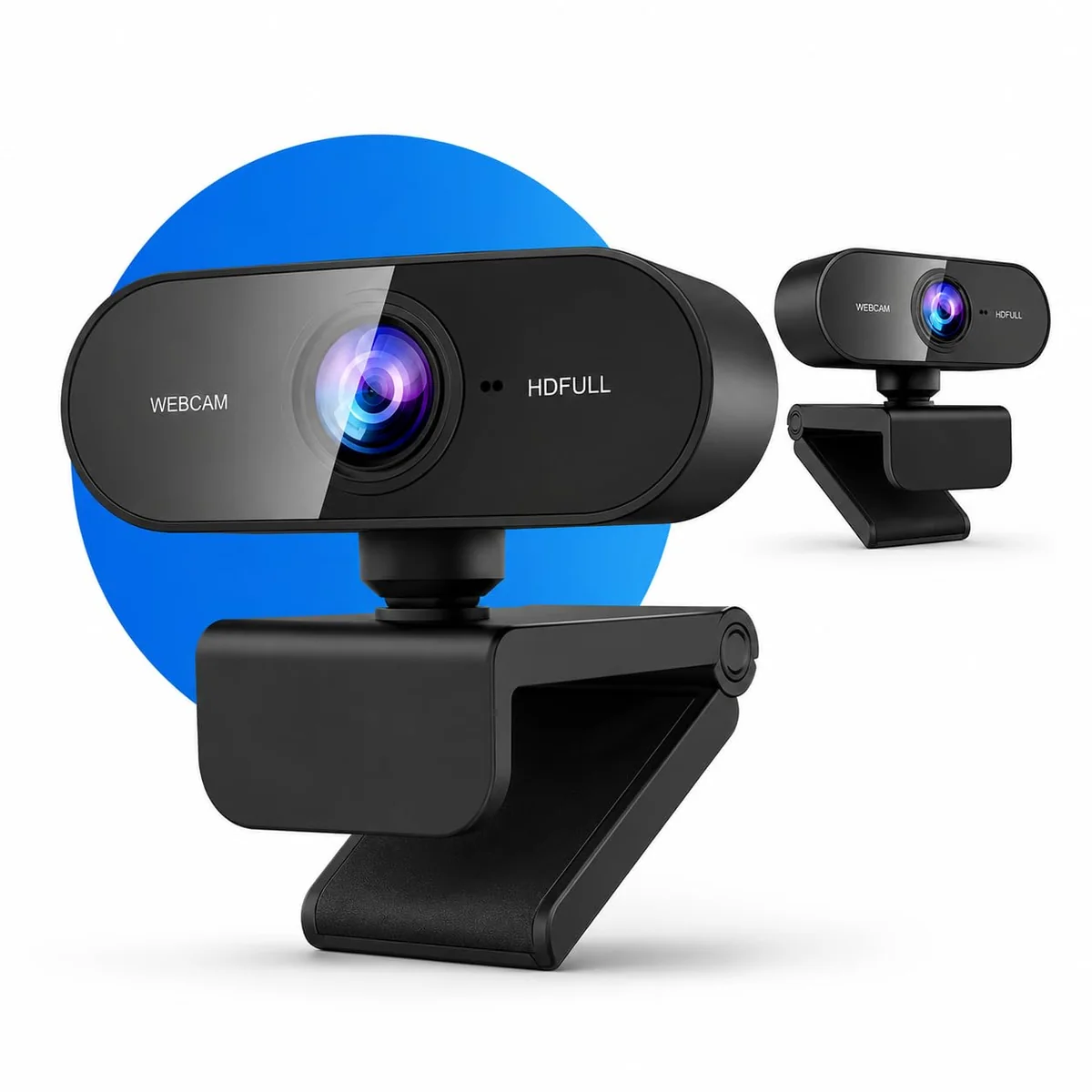 Webcam Full HD 1080p com Microfone Integrado | Foco Automático Inteligente | USB Plug & Play | Câmera para PC e Notebook | Ideal para Home Office, Aulas Online, Streaming e Videoconferência Premium
