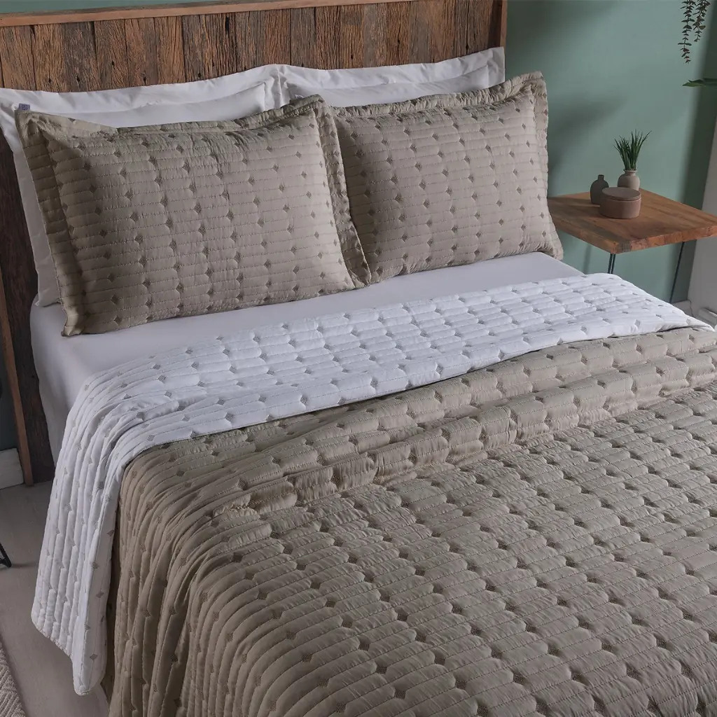 Cobre Leito Solteiro Casal Queen King 200 fios Dupla Face Bordado Luxo Decor