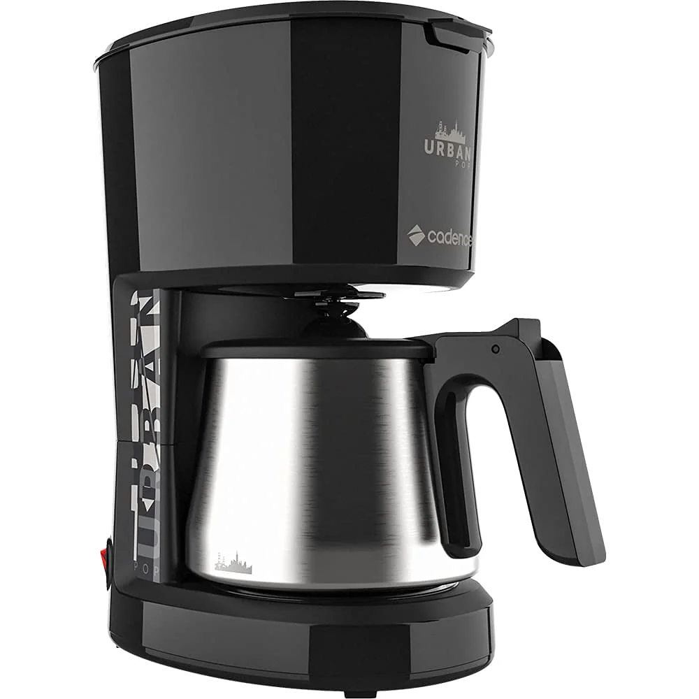 Cafeteira Urban Pop Preto/Inox, 110V, Cadence