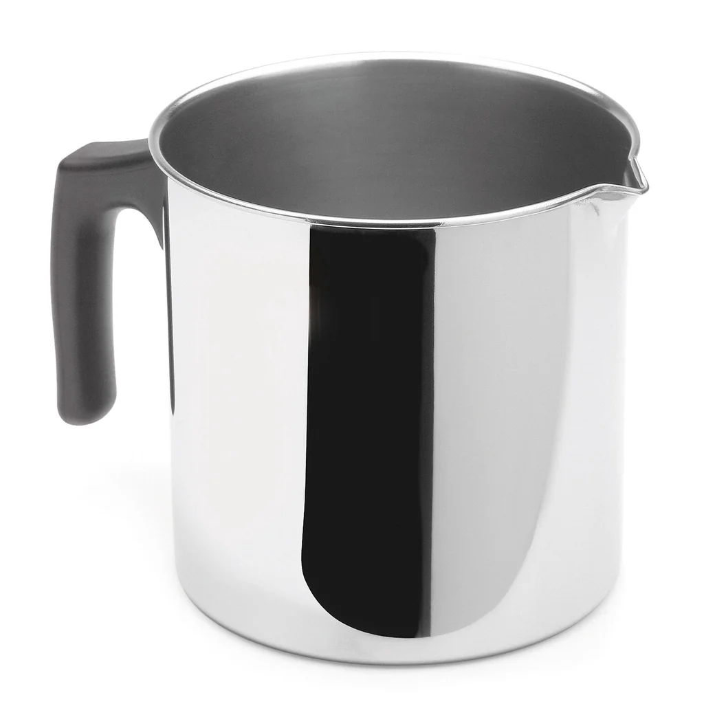 Leiteira Fervedor De Aço Inox 1,3L Caneco Funciona Em Fogão De Indução Elétrico Convencional Bule Chaleira Leite Chá Café Alto Padrão Qualidade Forma Inox
