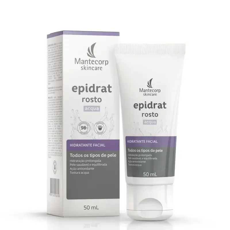 Hidratante Facial Epidrat Acqua 50ml Mantecorp Skincare Todo Tipo De Pele Dia/noite