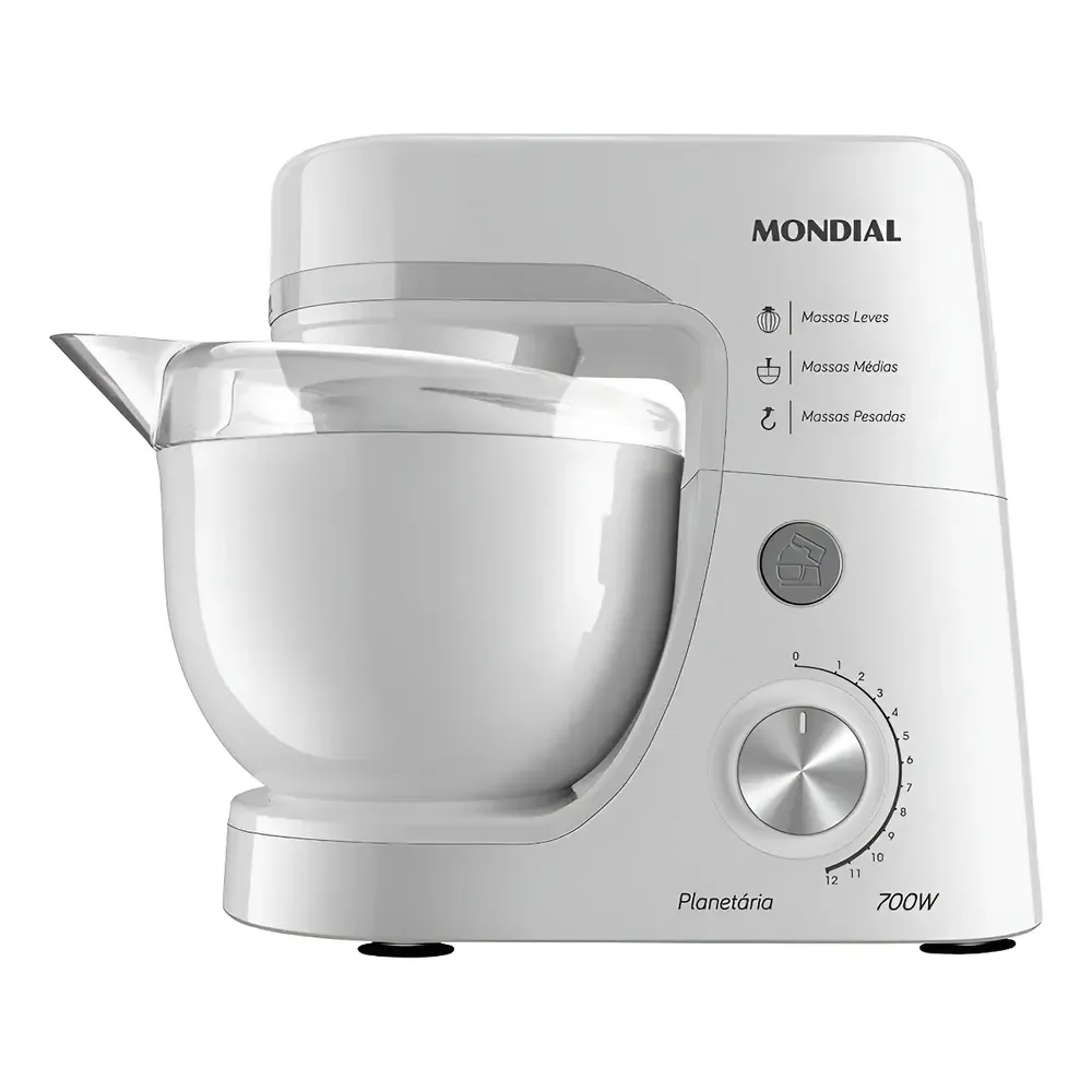 Batedeira Planetária Mondial 700w Bp-03-w Branco 127v
