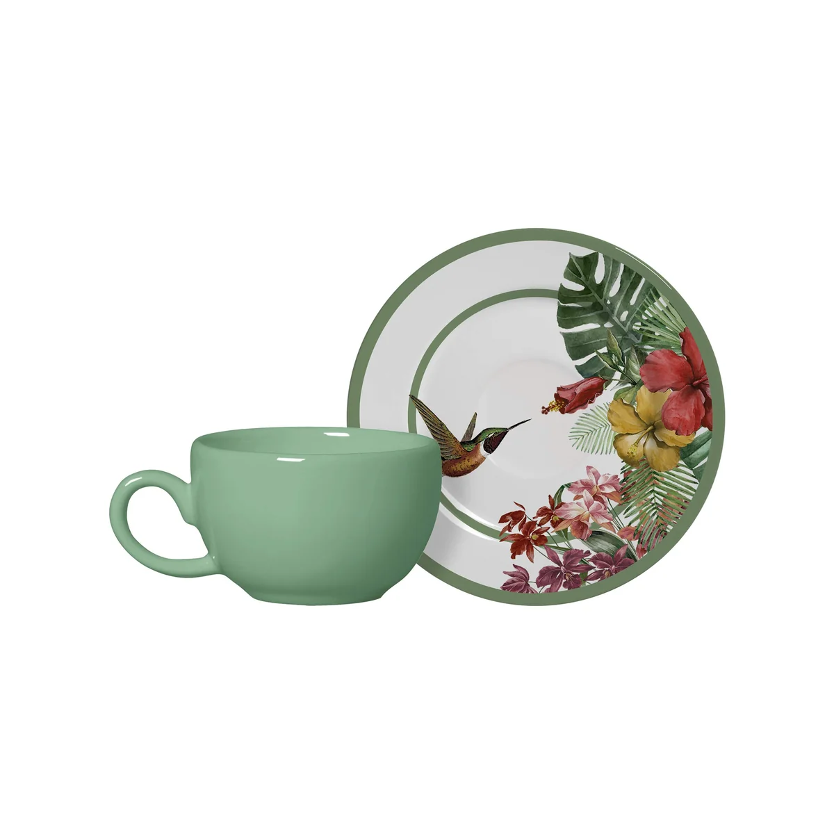 Conjunto Alleanza de 6 Xicaras Café com Pires Paradiso, Padrão Branco