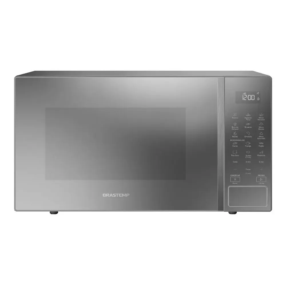 Micro-ondas Brastemp 32L Cinza com Menu Gourmet