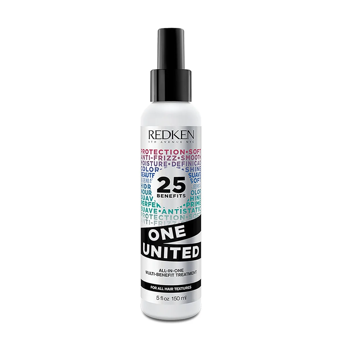 Redken One United, Leave-in Multibenefícios, Fórmula Livre de Sulfatos e Parabenos, Tratamento com Proteção Térmica até 230°C para Todos os Tipos de Cabelos