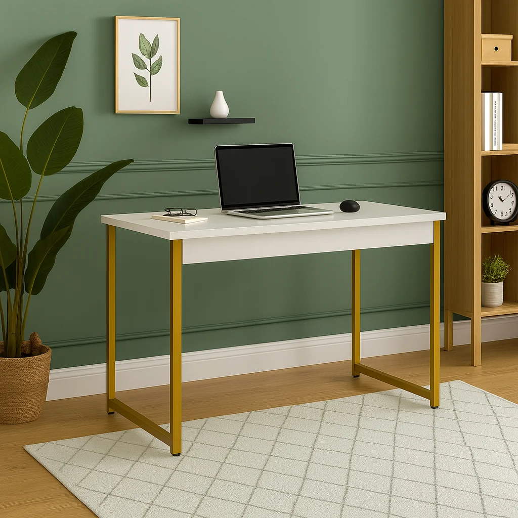 Mesa Escrivaninha Estudo Notebook Industrial em Aço Cores Disponíveis