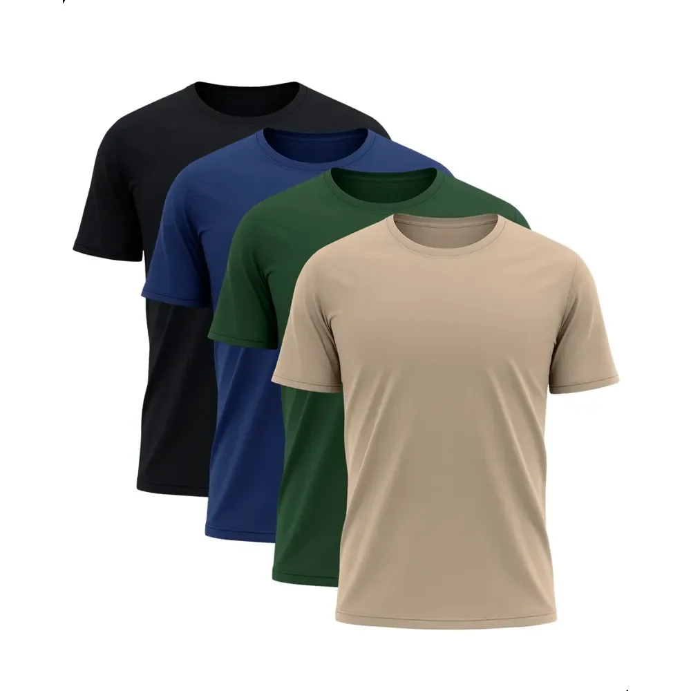 Kit 4 Camisetas Básicas  Dry Tech Variado M