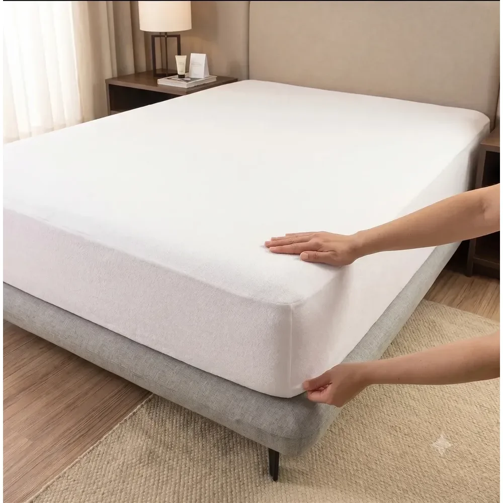 Protetor De Colchão Karsten Casal Impermeável Essence Branco Hotelaria U Liso