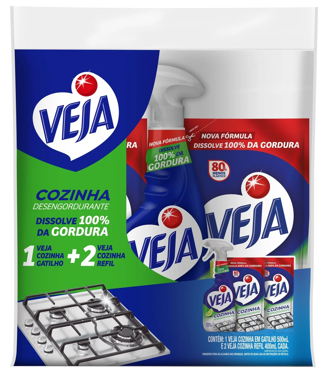 Veja Cozinha Limão 1 Gatilho + 2 Refis