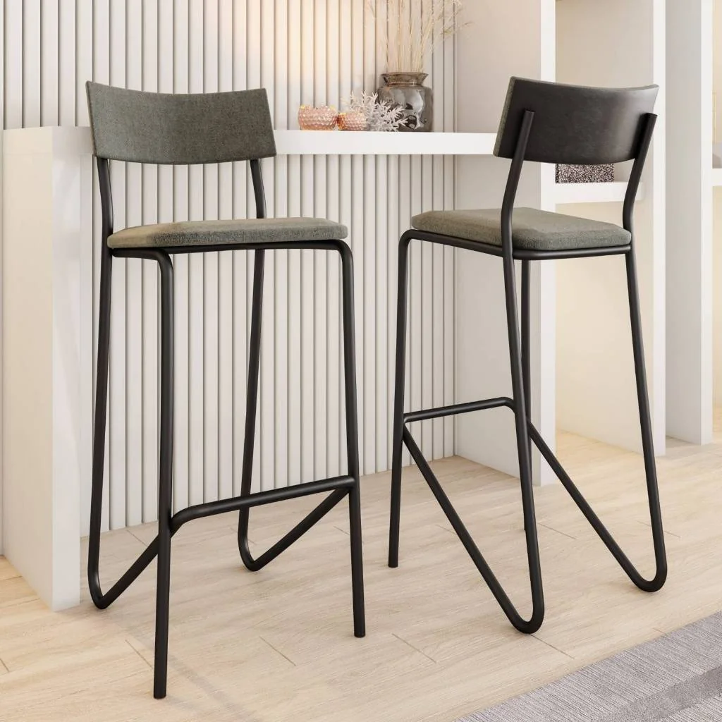 Kit 2 Banquetas Altas Cozinha Balcão 1747 Carraro Preto