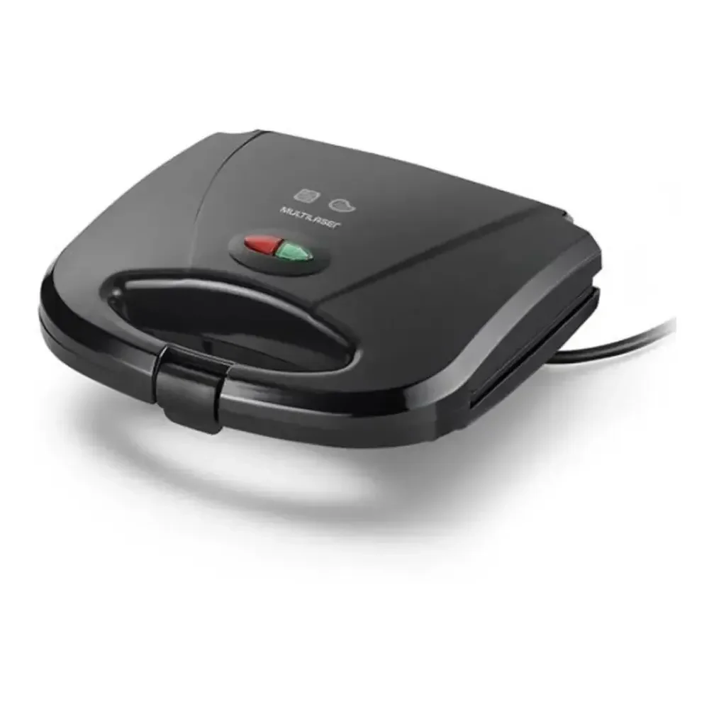 Misteira Sanduicheira Multilaser Gourmet Mini Grill Tostequeira Chapa Dupla 750w Preto 220v