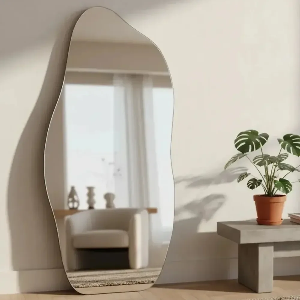 Espelho Lopazzi Orgânico 90 E 70cm Retrô Quarto Closet Casa Magnus 90x40cm
