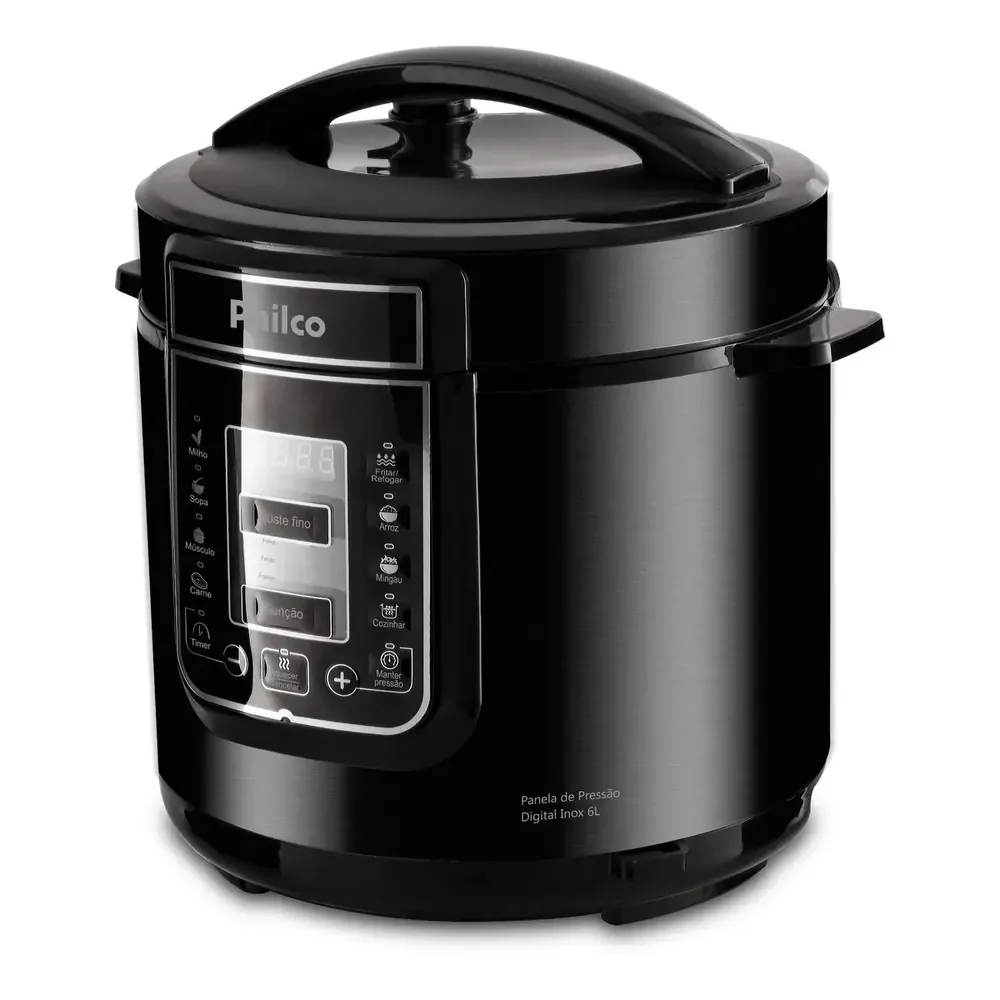 Panela De Pressão Elétrica Philco Ppp01p 6l Preto 220v 60 Hz