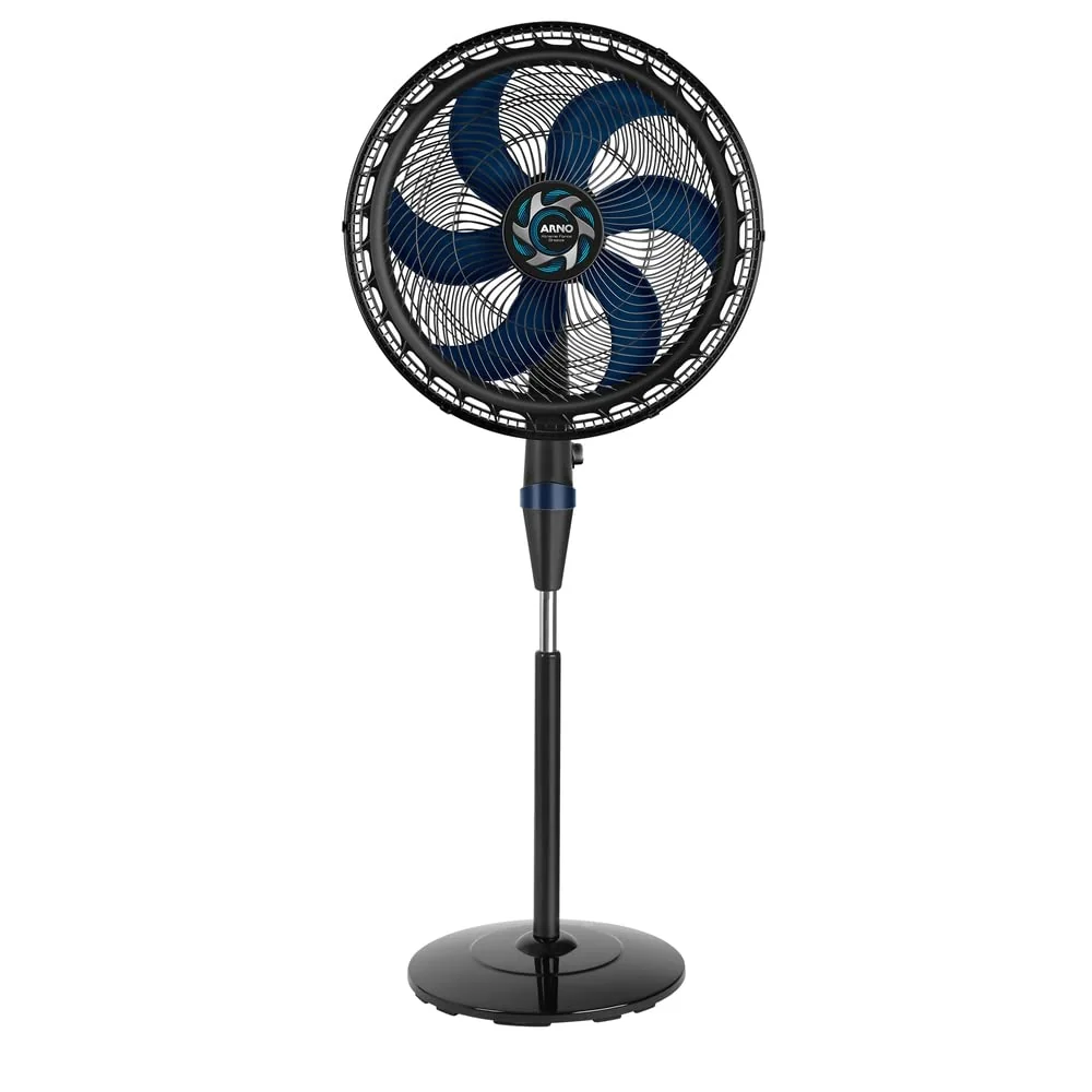Ventilador de Coluna Arno Xtreme Force Breeze 50cm VB52, 126W, 6 Pás, 3 Velocidades, Oscilação 80º, Power Zone, Modo Sono Tranquilo, Altura Ajustável de até 1,5m, 220V