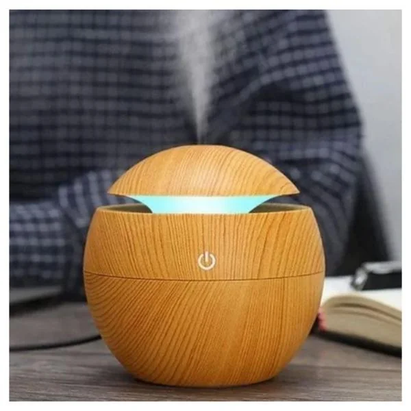 Umidificador Aromatizador Ar Ambiente Climatizador Yoga Carregamento USB Led e Ultrassônico Para Quarto Sala Escritório Decorativo Led