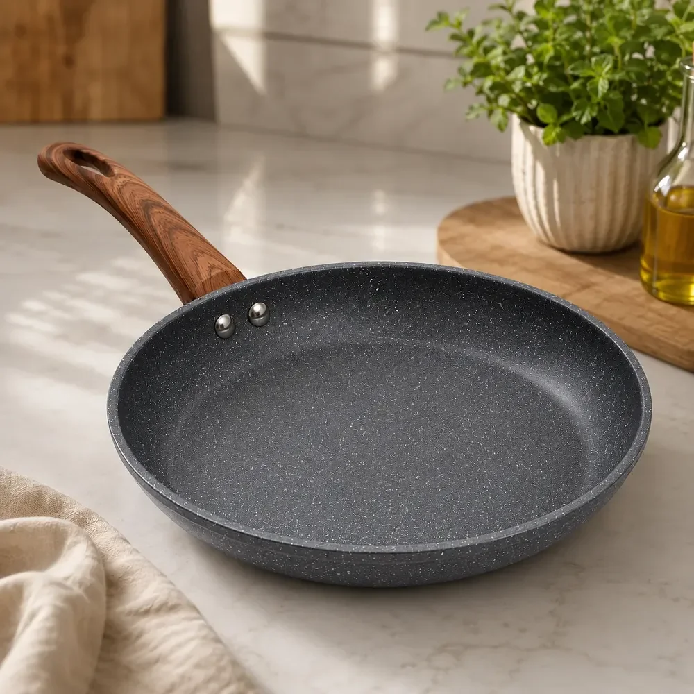 Frigideira Nanocerâmica 24cm Antiaderente Indução Premium Granito
