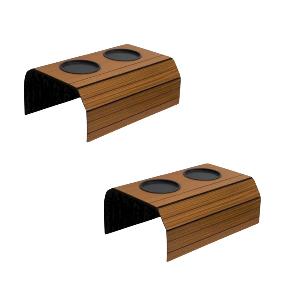 Kit 2 Esteira Sofá  Porta Copos Suporte Mdf