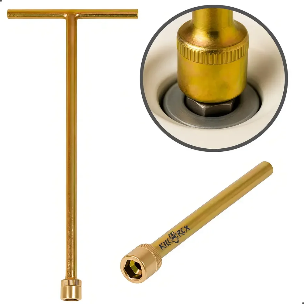 Chave T 10mm Canhão Longa Remover Parafuso Agitador Universal Lm08 Lm06 Electrolux Brastemp Consul Fazer Limpeza Máquina De Lavar 42cm Dourado