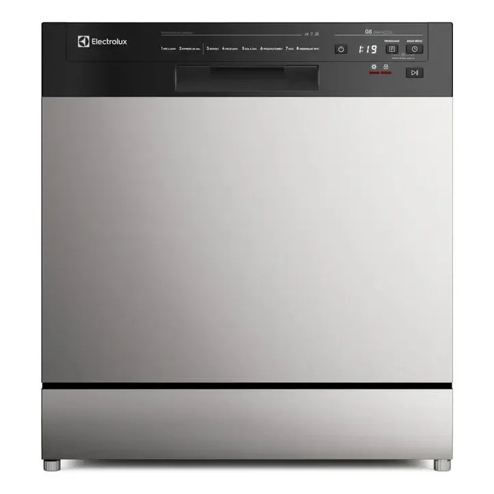 Lava-louça Electrolux Inox Com Programa Lava E Seca LS08E Cinza