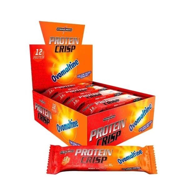 Barra de Proteína Integralmedica Protein Crisp 540g 12 unidades