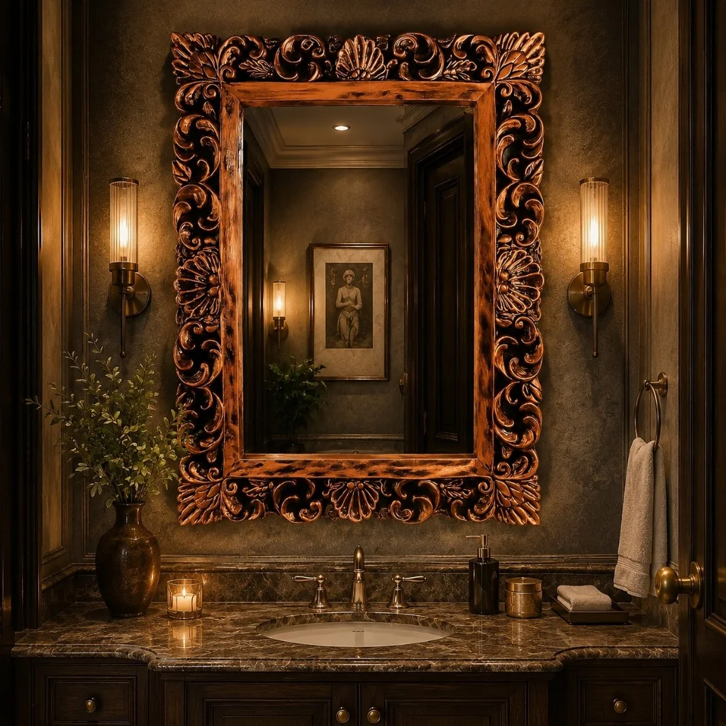 Espelho Grande Europeu Vintage Italiano Provençal Decoração Casa Luxuoso
