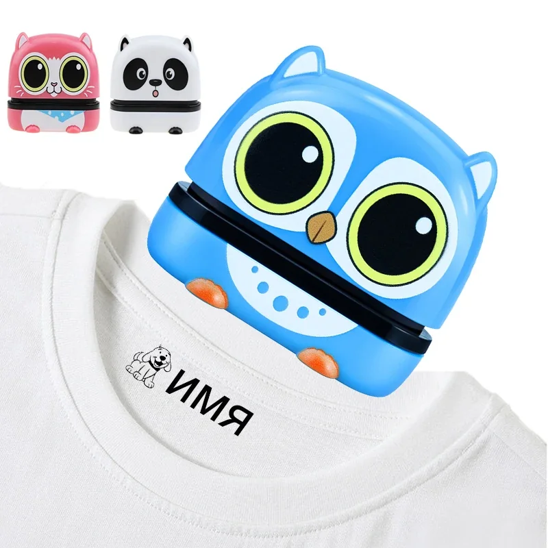Carimbo de nome personalizado à prova dwaterproof água do brinquedo do bebê roupas estudante capítulo lavagem não desbotada selo das crianças presentes personalizados do selo