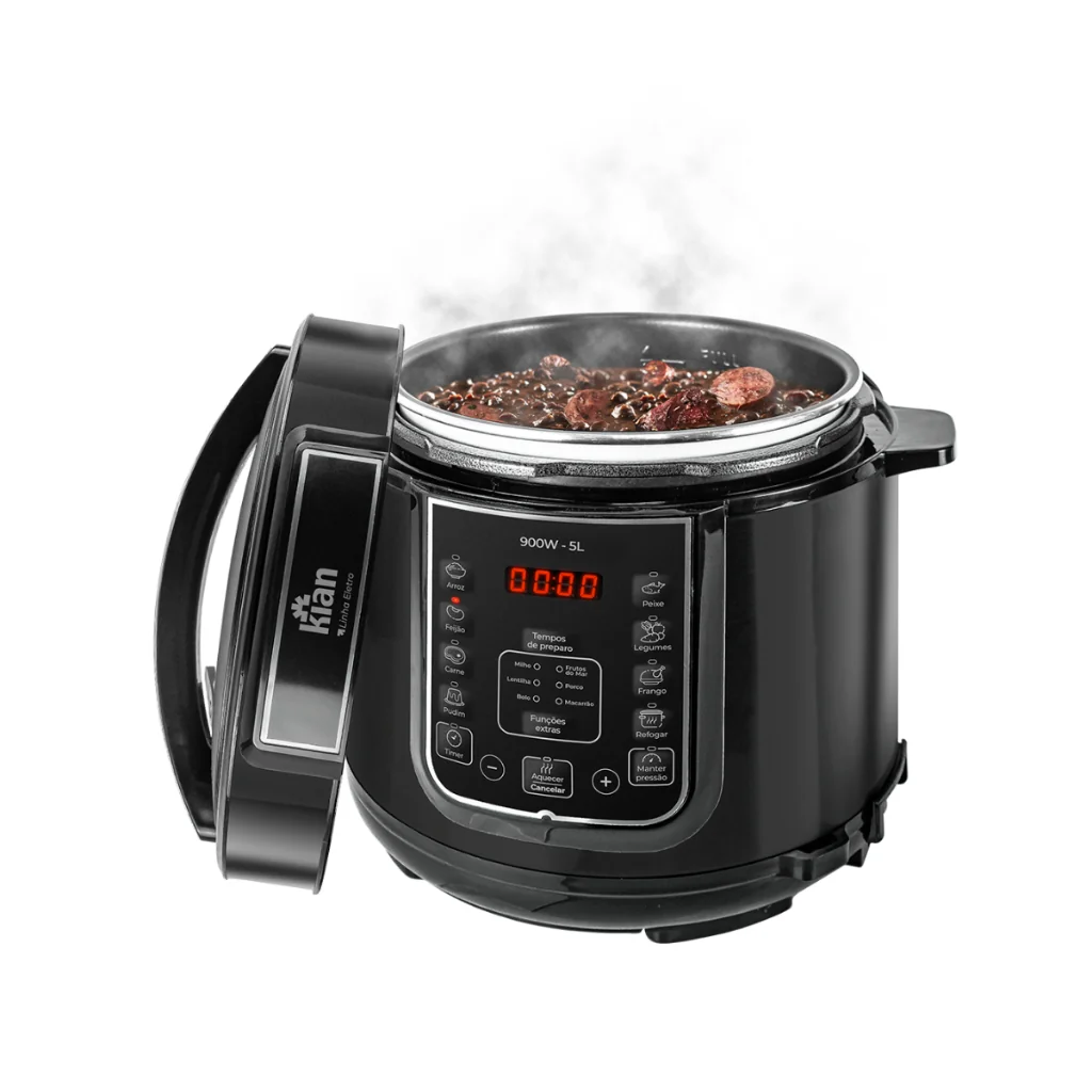 Panela de Pressão Elétrica 127V 5 litros Preto PPE-101 Kian